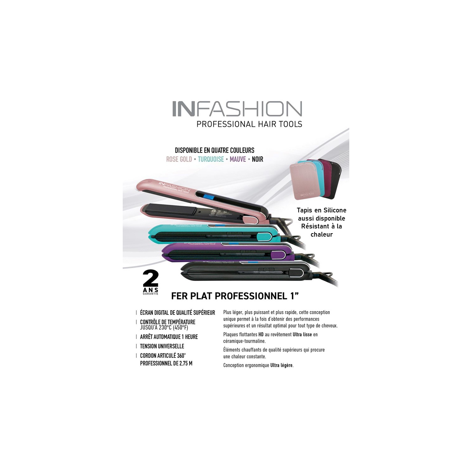 Infashion Turquoise Flat Iron 25mm