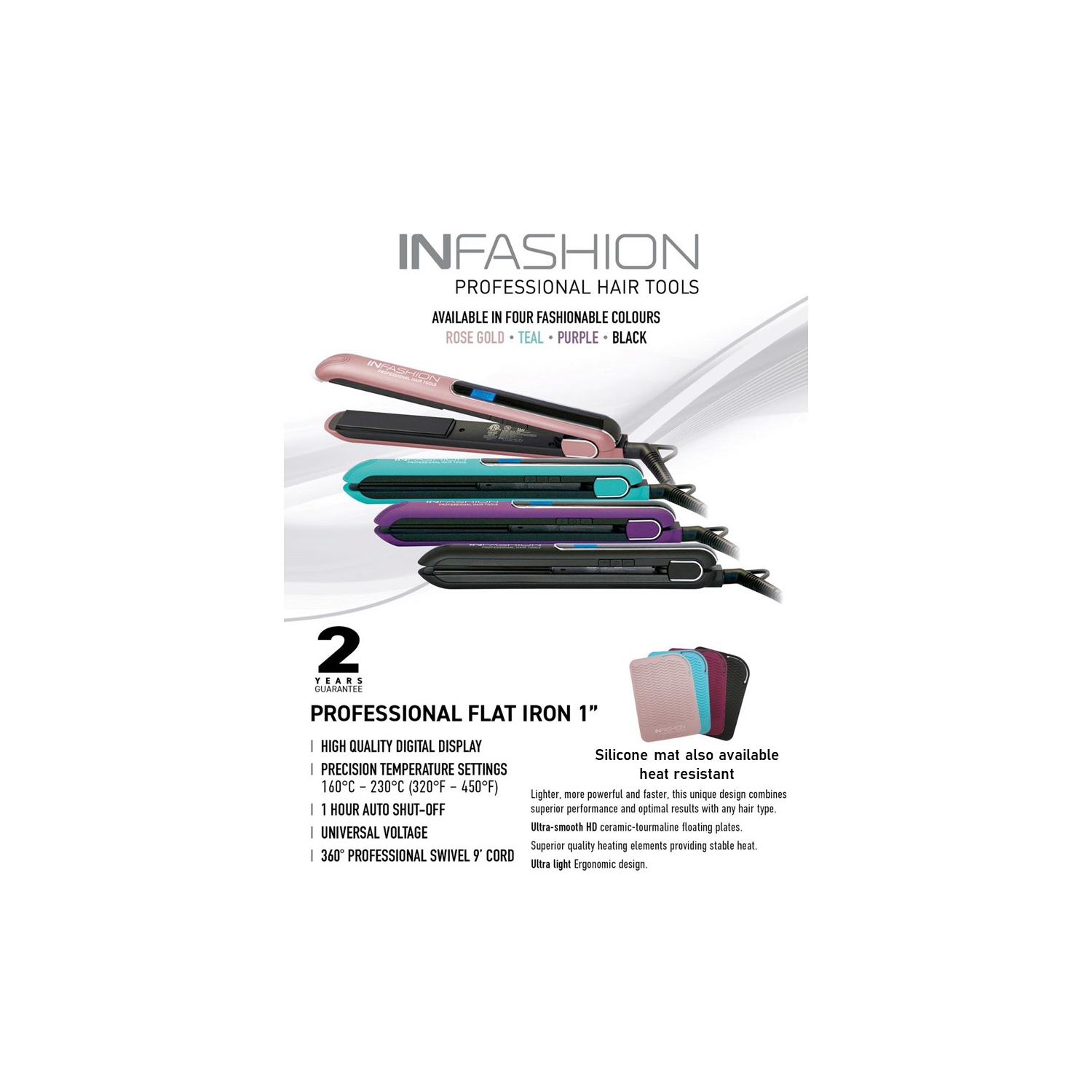 Infashion Turquoise Flat Iron 25mm