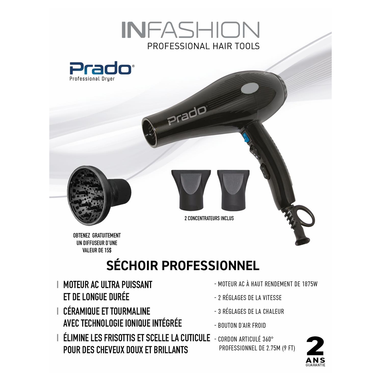 Infashion Séchoir Prado noir