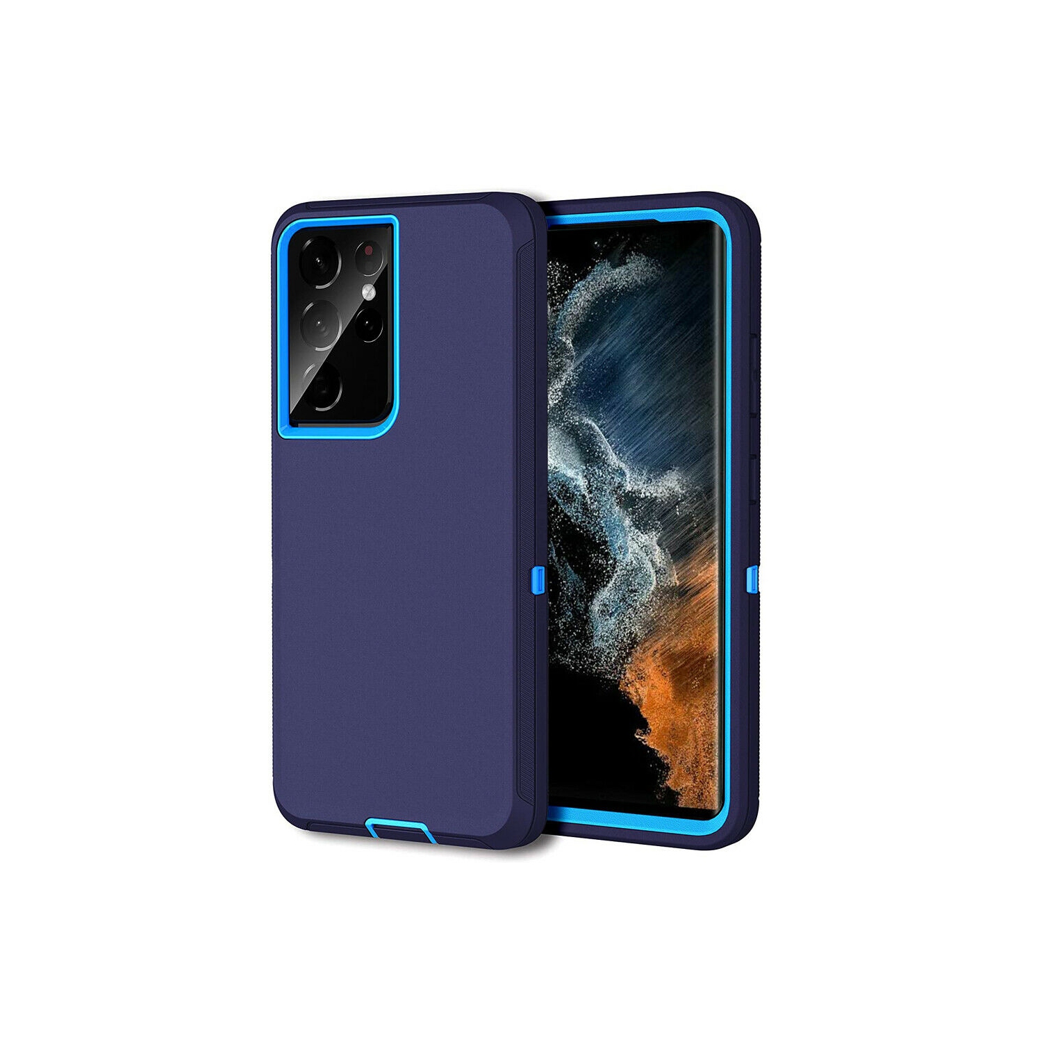 Samsung Galaxy S22 Ultra 5G Case 3in1 Drop Resistant Defender Tradies Hybrid Armor Heavy Duty Rugged Shockproof ToughCover