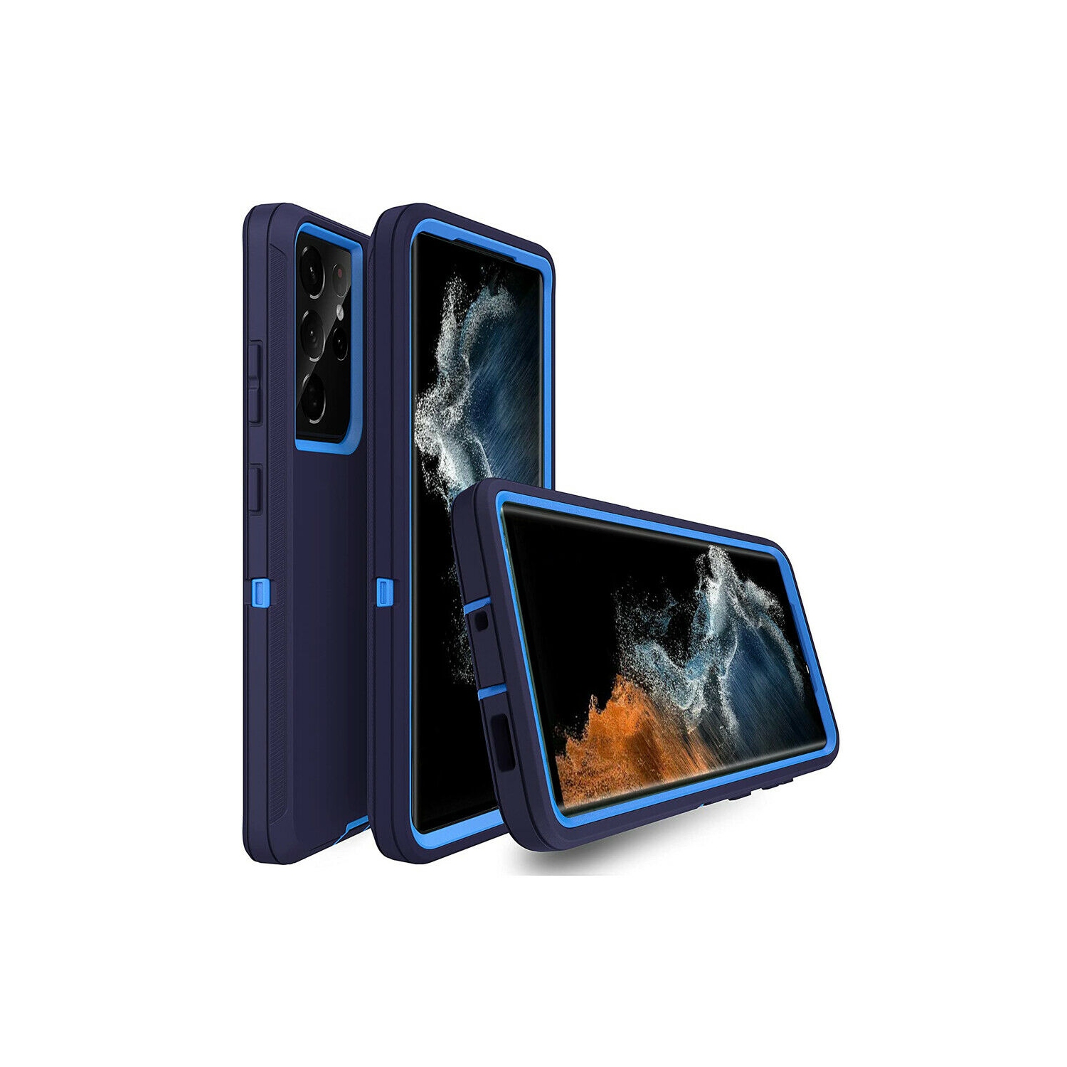 Samsung Galaxy S22 Ultra 5G Case 3in1 Drop Resistant Defender Tradies Hybrid Armor Heavy Duty Rugged Shockproof ToughCover