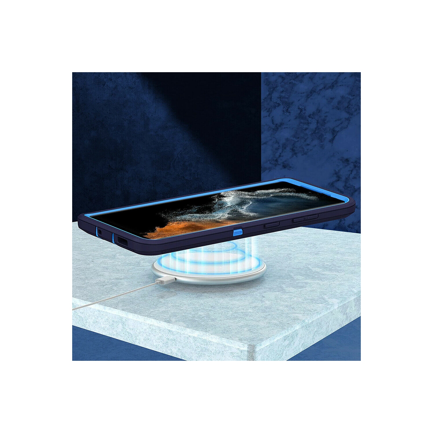 Samsung Galaxy S22 Ultra 5G Case 3in1 Drop Resistant Defender Tradies Hybrid Armor Heavy Duty Rugged Shockproof ToughCover