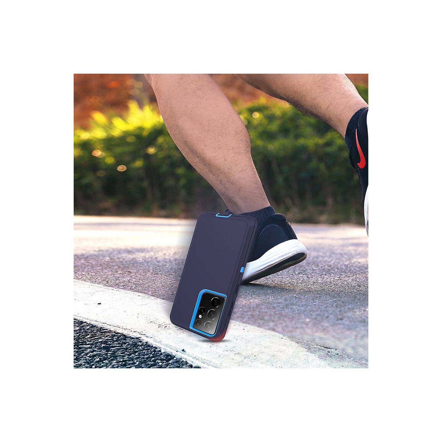 Samsung Galaxy S22 Ultra 5G Case 3in1 Drop Resistant Defender Tradies Hybrid Armor Heavy Duty Rugged Shockproof ToughCover