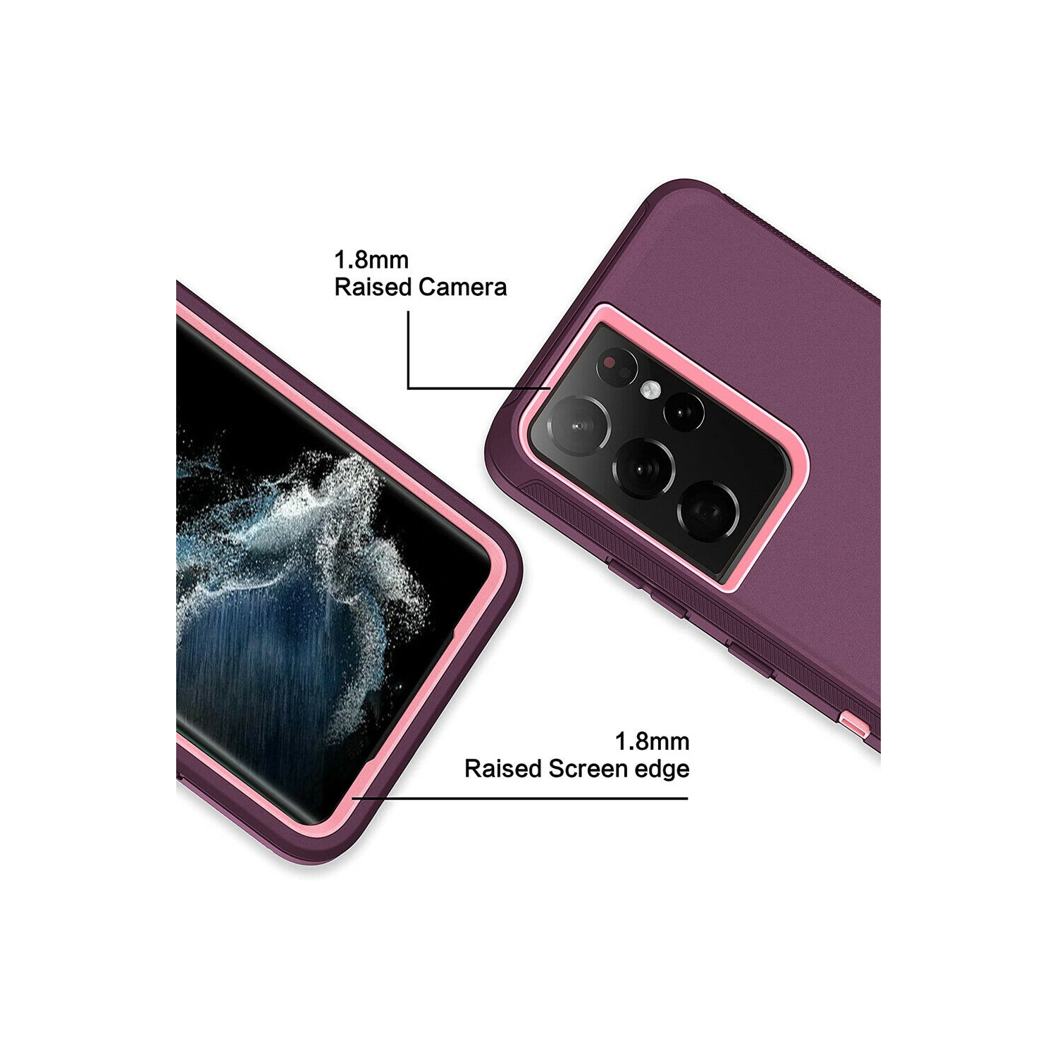 Samsung Galaxy S22 Ultra 5G Case 3in1 Drop Resistant Defender Tradies Hybrid Armor Heavy Duty Rugged Shockproof ToughCover