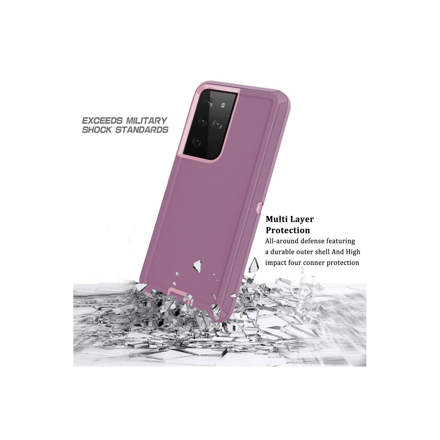 Samsung Galaxy S22 Ultra 5G Case 3in1 Drop Resistant Defender Tradies Hybrid Armor Heavy Duty Rugged Shockproof ToughCover