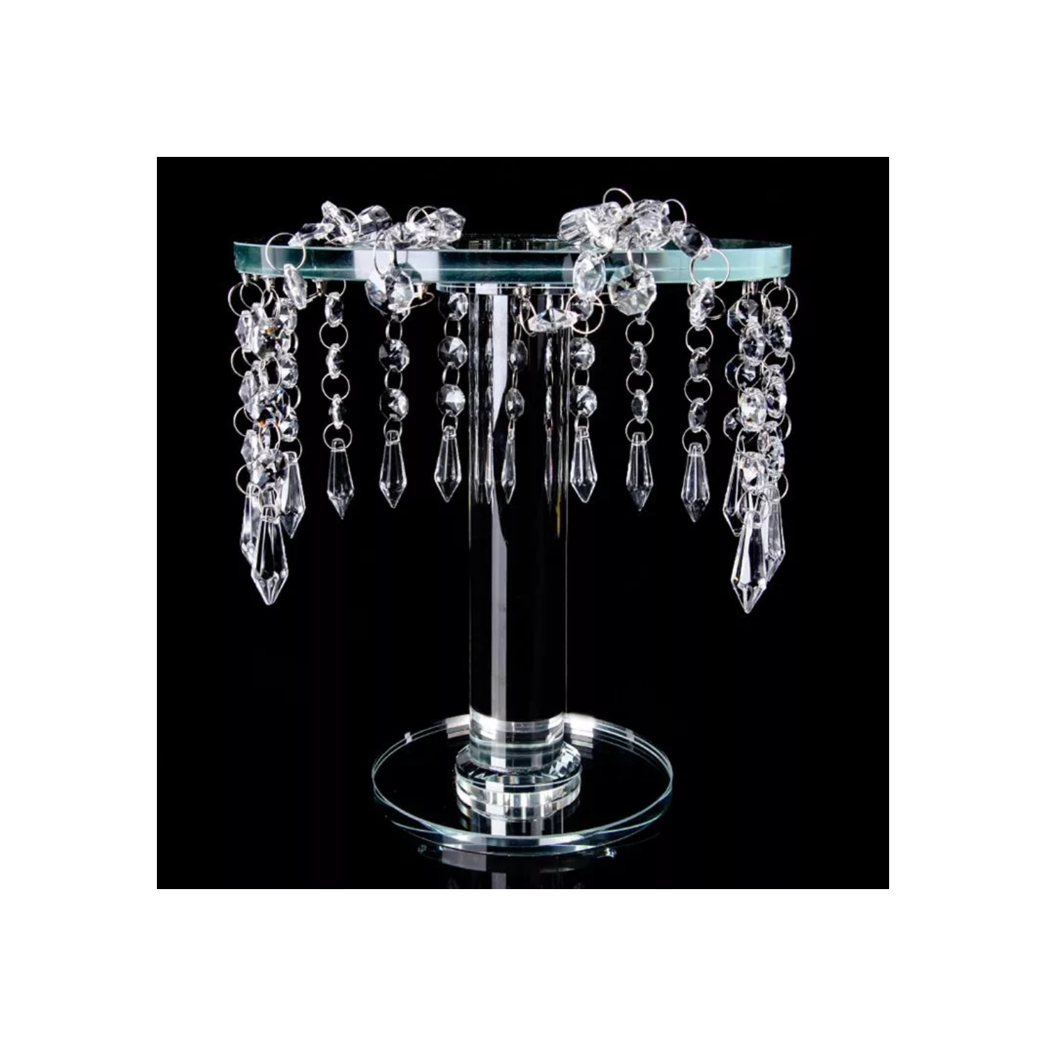 Support à gâteau en cristal Jiallo de 9 po de diamètre