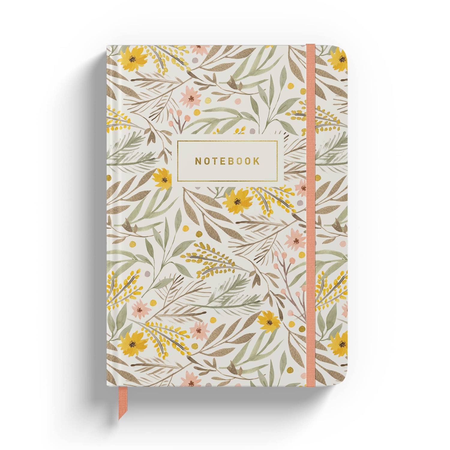 Rileys & Co Notebook Journal for Work and School - Lined Journal 8 x 6 Inches, Gold Foil Cover, Compact Notebook for Women, 240 Pages, Lined