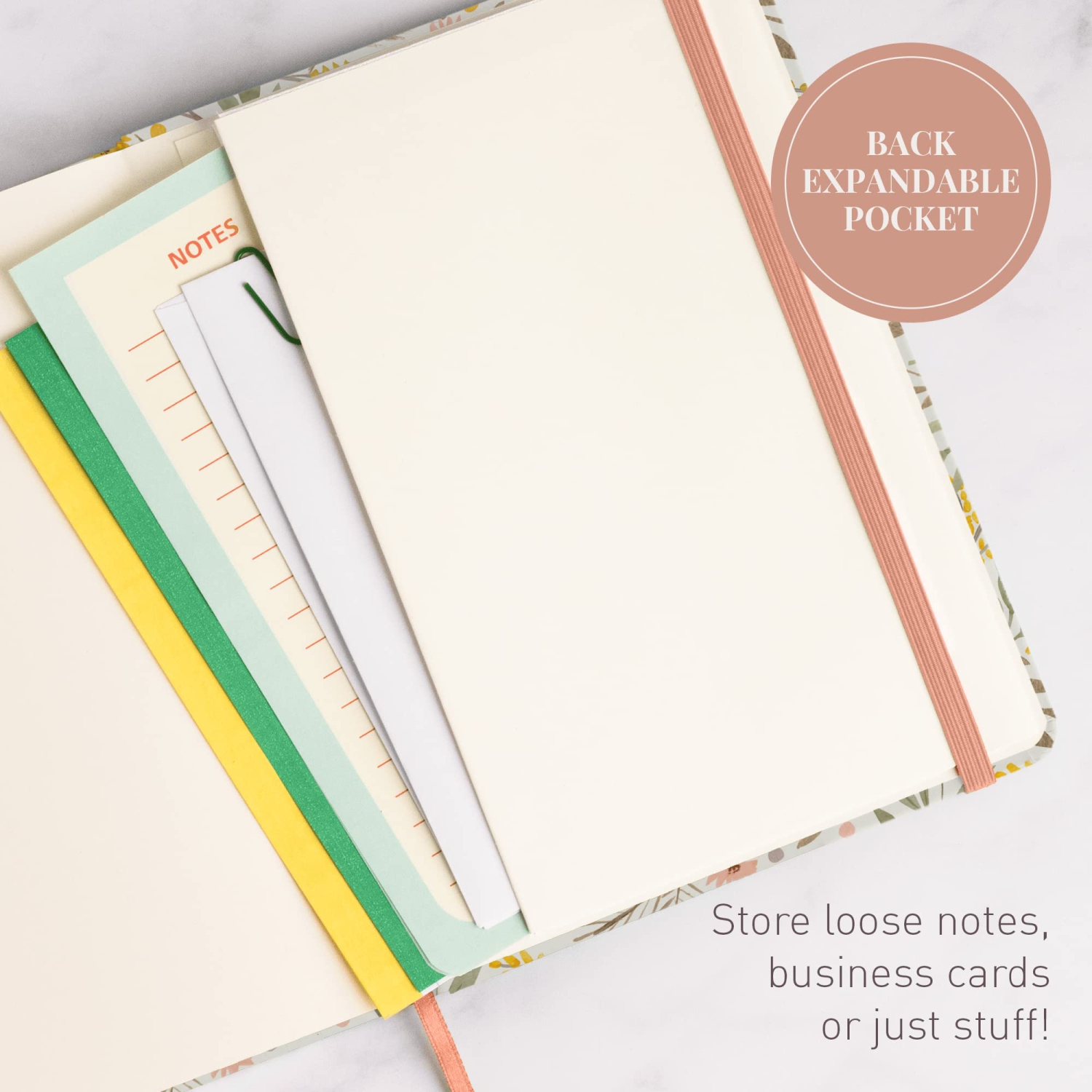 Rileys & Co Notebook Journal for Work and School - Lined Journal 8 x 6 Inches, Gold Foil Cover, Compact Notebook for Women, 240 Pages, Lined