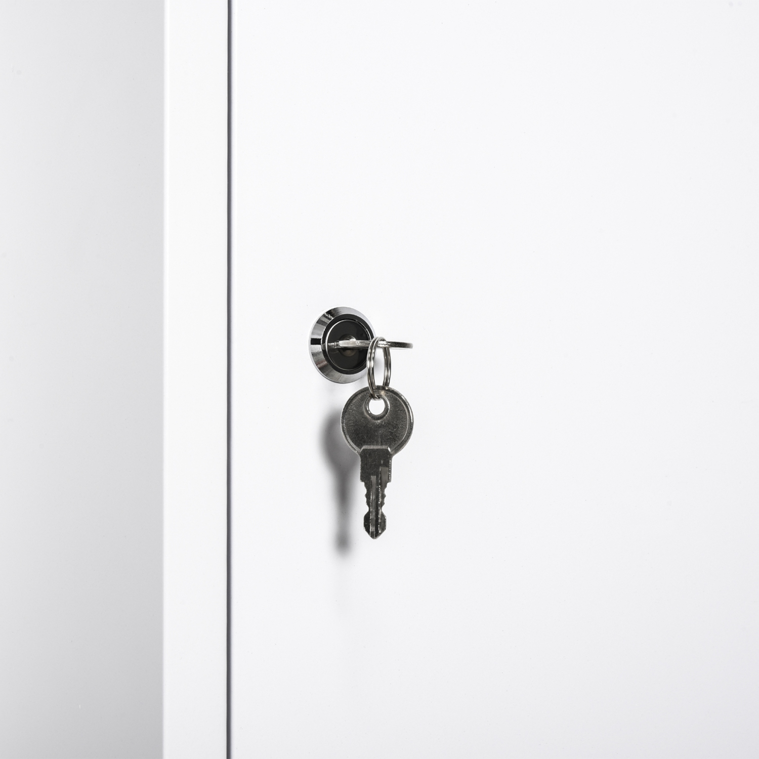 kleankin Wall Mount Medicine Cabinet, 3-Tier Steel Locking First Aid Cabinet with 2 Keys, Large Capacity Medicine Organizer for Bathroom Kitchen,