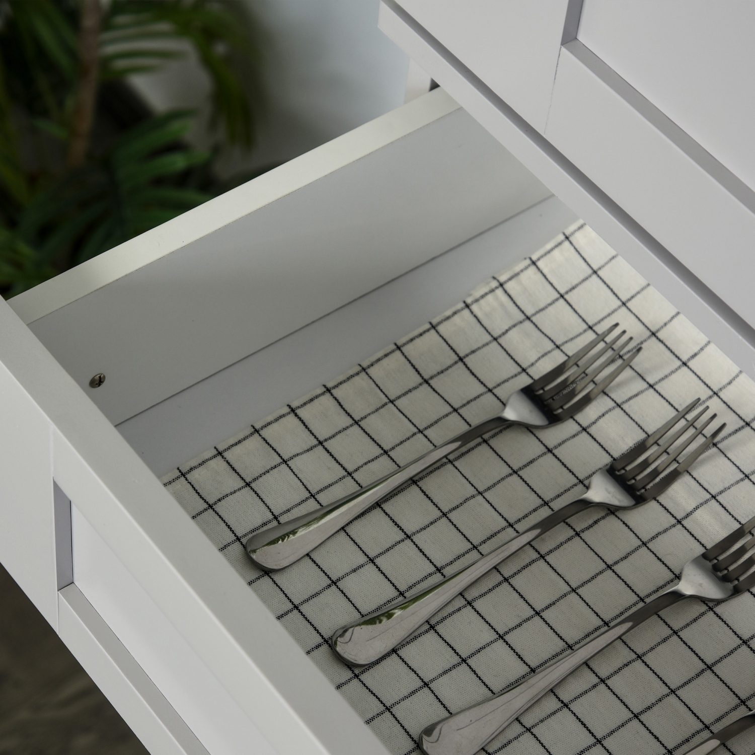 HOMCOM – Armoire garde-manger de 72 po, armoire de cuisine autonome avec 4 portes, tiroir et 3 tablettes réglables, gris