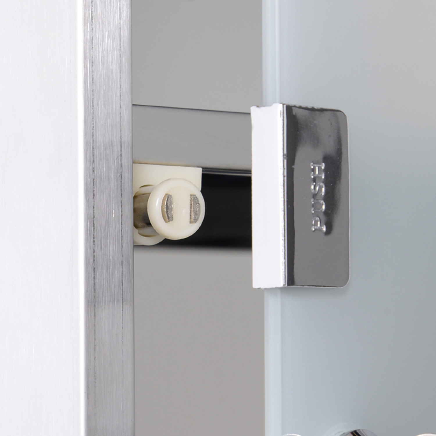 HOMCOM Wall Mount Medicine Cabinet, Bathroom Cabinet with 3 Tier Shelves, Stainless Steel Frame and Glass Door, Lockable with 2 Keys, Silver, 10" x