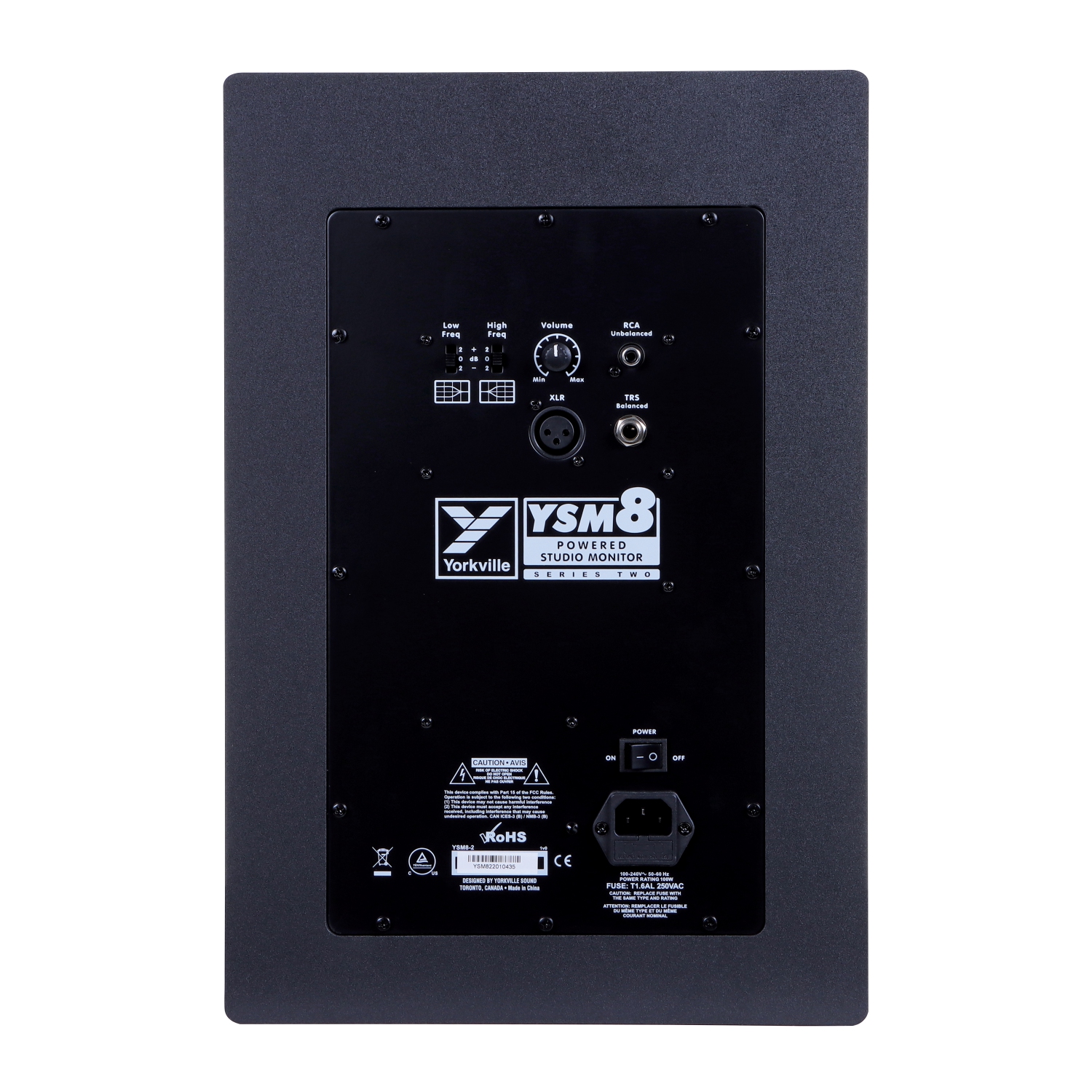 Moniteur de studio amplifié 2 100 W série YSM8 de Yorkville - 8 po