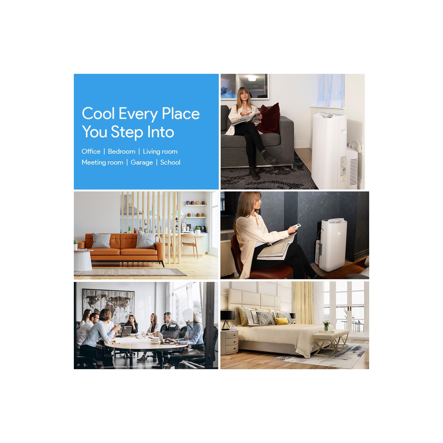 SereneLife SLPAC14 SLPA Compact Home AC Cooling Unit with Built-in Dehumidifier & Fan Modes, Quiet Operation, Includes Window Mount Kit, 14,000 BTU,