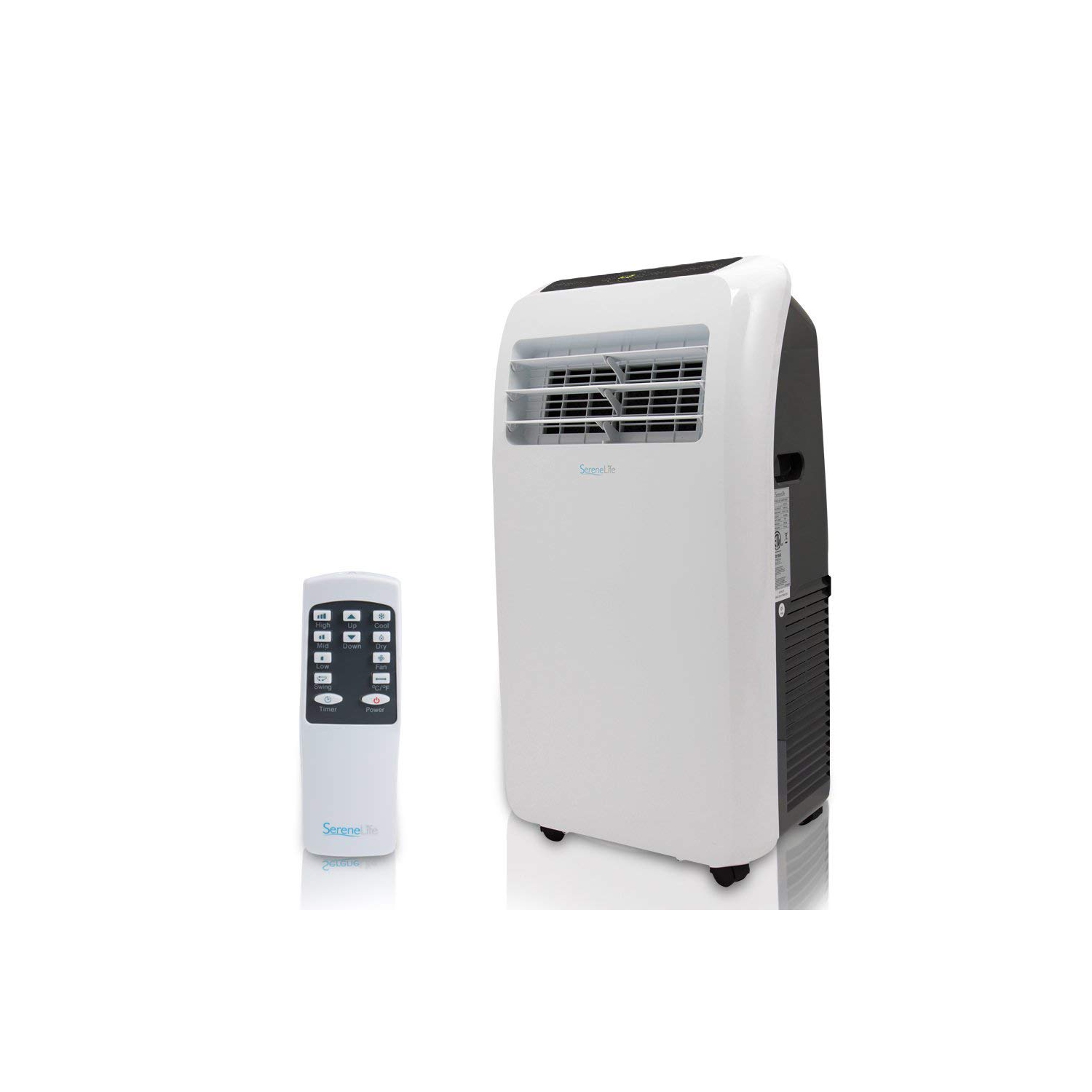 SereneLife SLPAC12.5 Portable Air Conditioner Compact Home AC Cooling Unit with Built-in Dehumidifier & Fan Modes, Quiet Operation, Includes Window