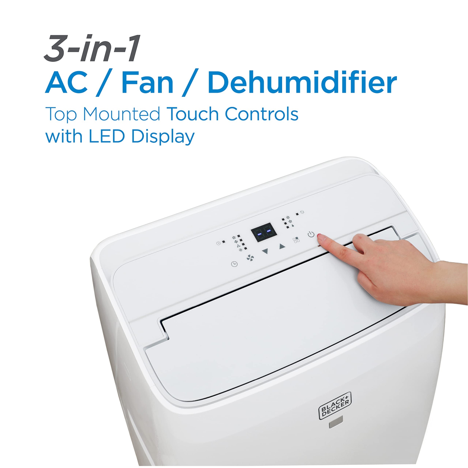 BLACK+DECKER 14,000 BTU Portable Air Conditioner with Heat, White