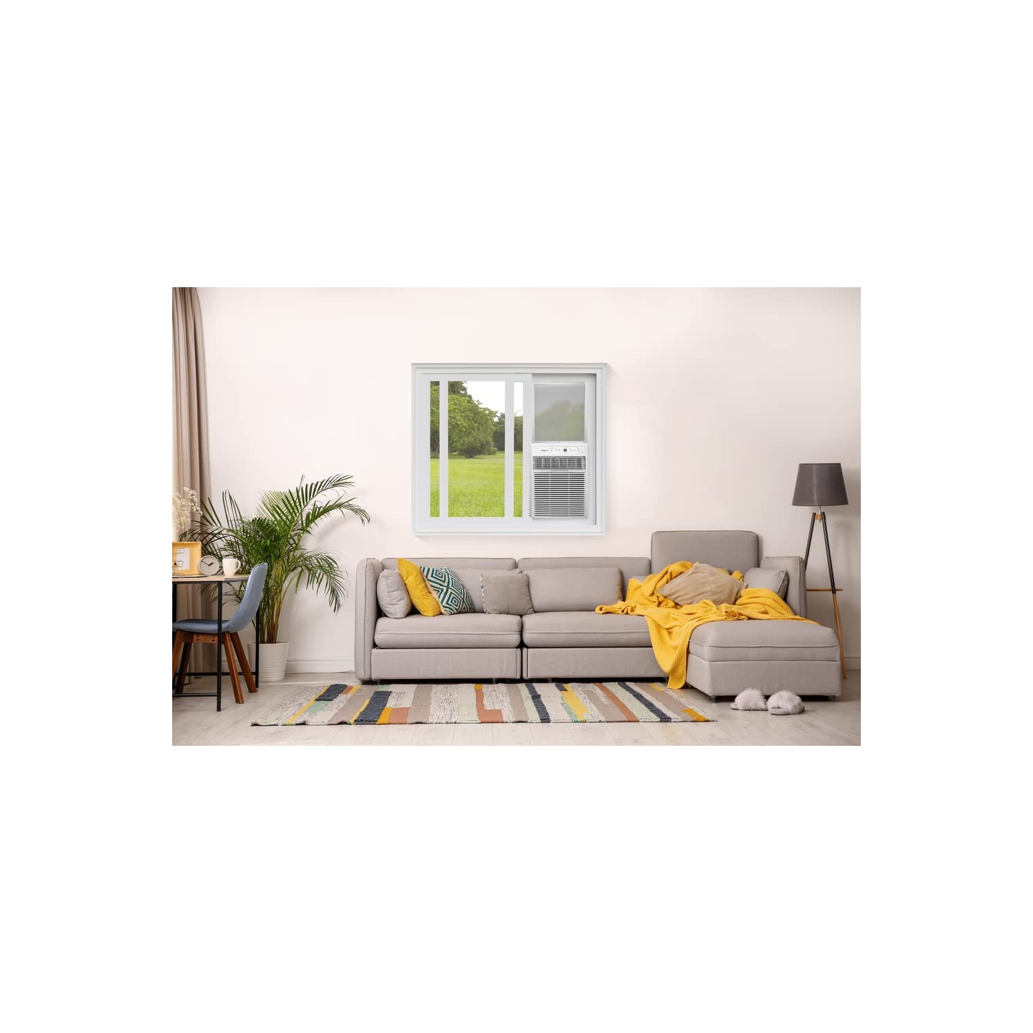 Frigidaire 8 000 curseur BTU et climatiseur de fenêtre à battants, blanc