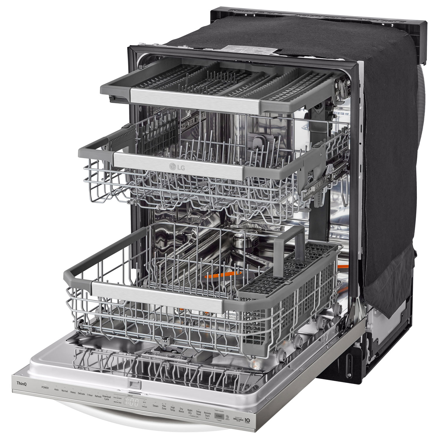 LG 24" 42dB Built-In Dishwasher with Stainless Steel Tub & Third Rack - Stainless Steel