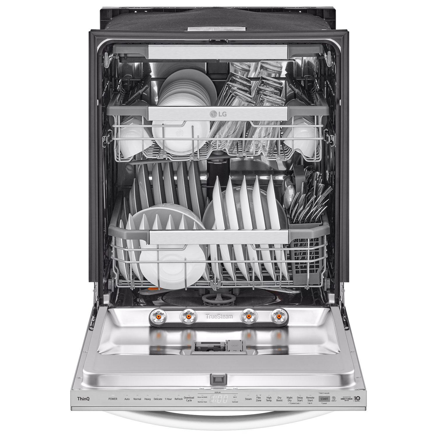LG 24" 42dB Built-In Dishwasher with Stainless Steel Tub & Third Rack - Stainless Steel