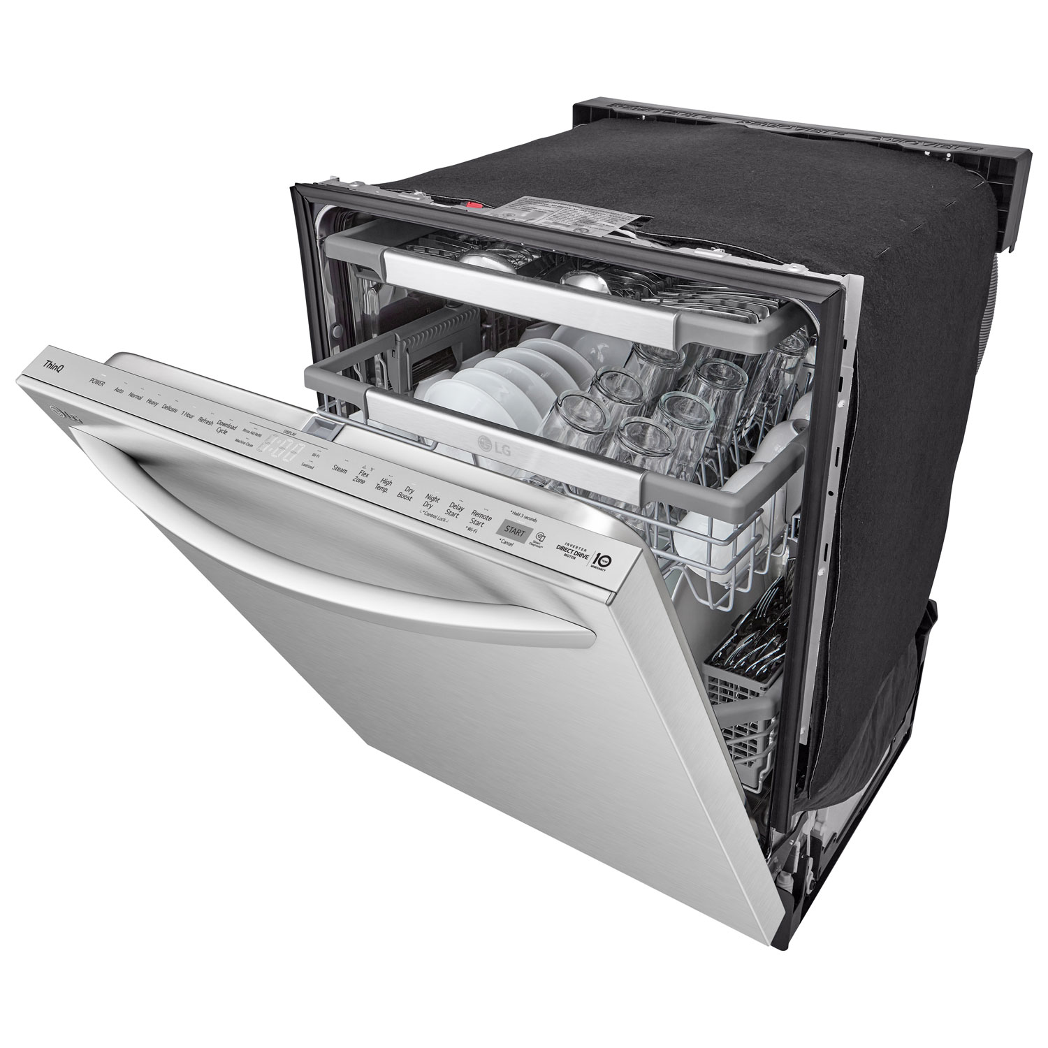 LG 24" 42dB Built-In Dishwasher with Stainless Steel Tub & Third Rack - Stainless Steel