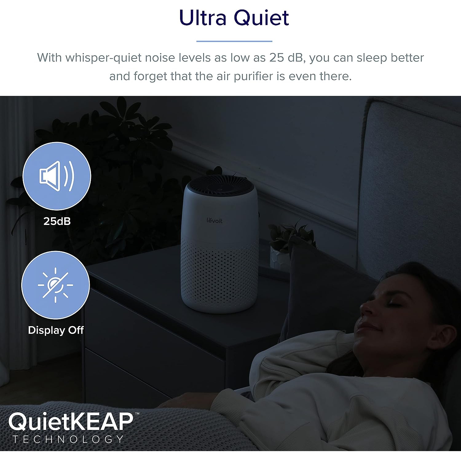 LEVOIT Air Purifiers for Bedroom Home, HEPA Filter Cleaner with Fragrance Sponge for Better Sleep, Filters Smoke, Allergies, Pet Dander, Odor, Dust,