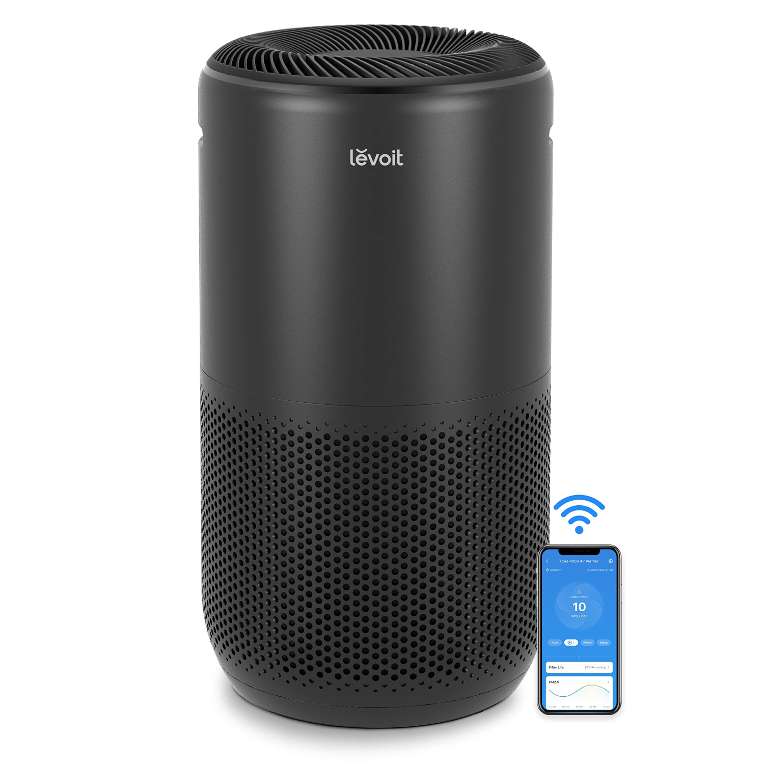 LEVOIT Air Purifiers for Home Large Room, Smart WiFi and PM2.5 Monitor H13 True HEPA Filter Removes Up to 99.97% of Particles, Pet Allergies, Smoke,