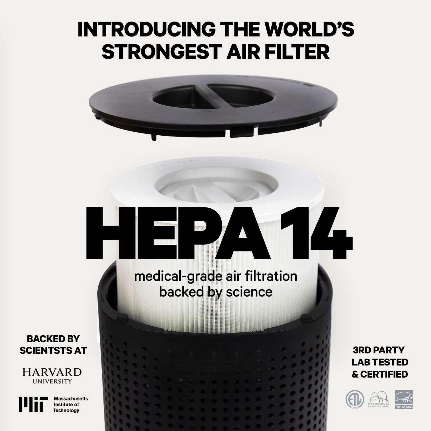 PuroAir HEPA 14 Air Purifier for Home Large Room - Covers 1,115 Sq Ft - Air Purifier for Allergies and Pets - Automated Air Quality Sensor - Captures