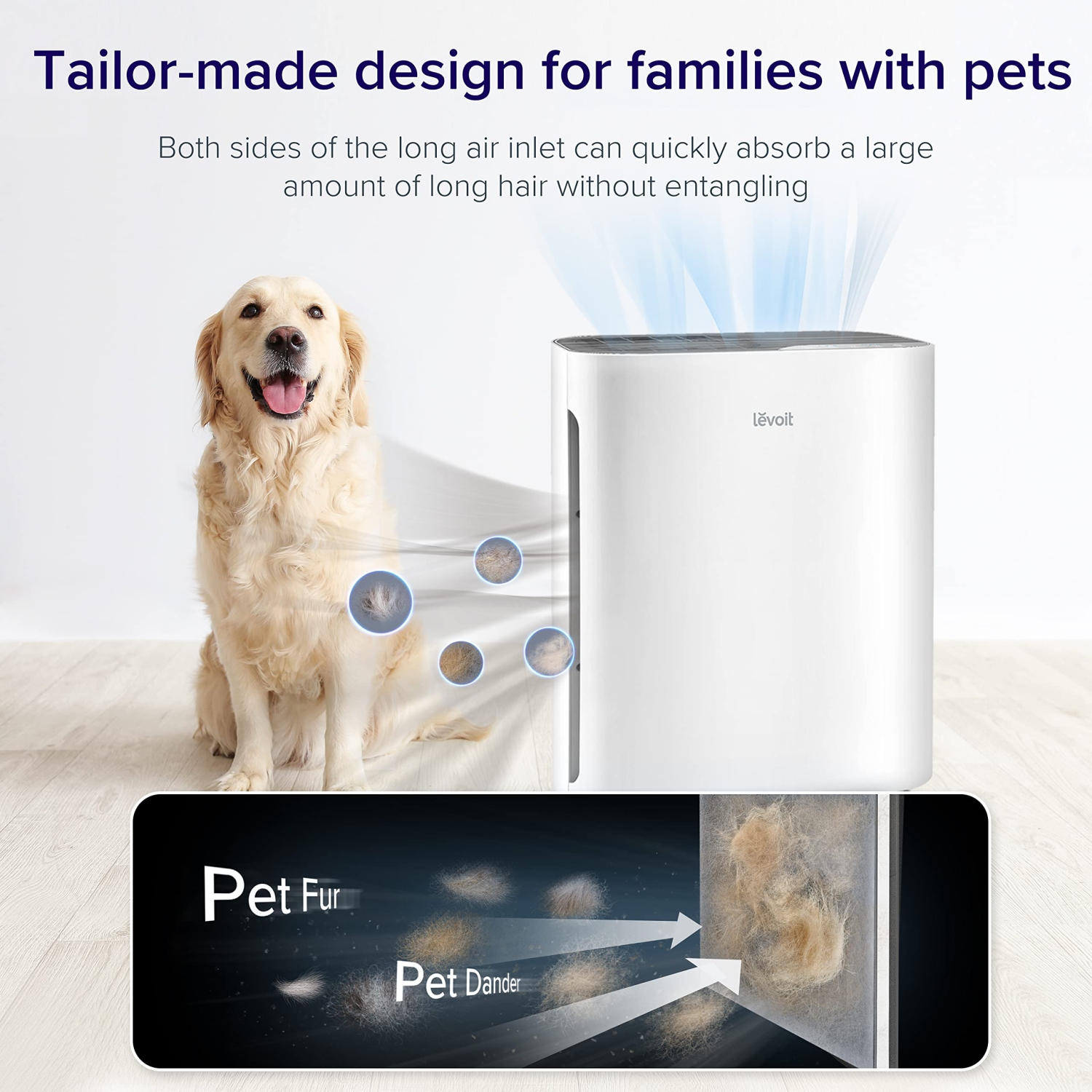 LEVOIT Air Purifier for Home with H13 True HEPA Filter, Cleaner for Allergies and Pets, Smokers, Mold, Pollen, Dust, Quiet Odor Eliminators for