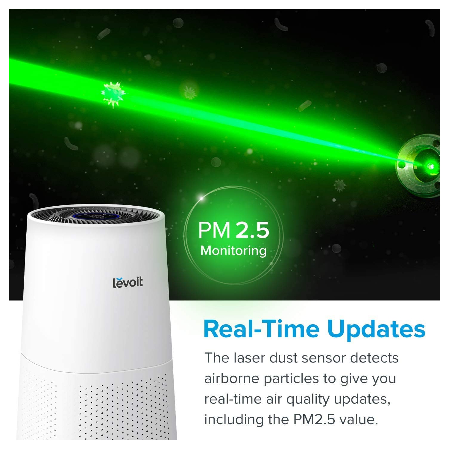 LEVOIT Air Purifier for Home Large Room with H13 True HEPA Filter for Allergies, Cleaner for Smoke Mold, Pollen, Dust, Quiet Odor Eliminators for