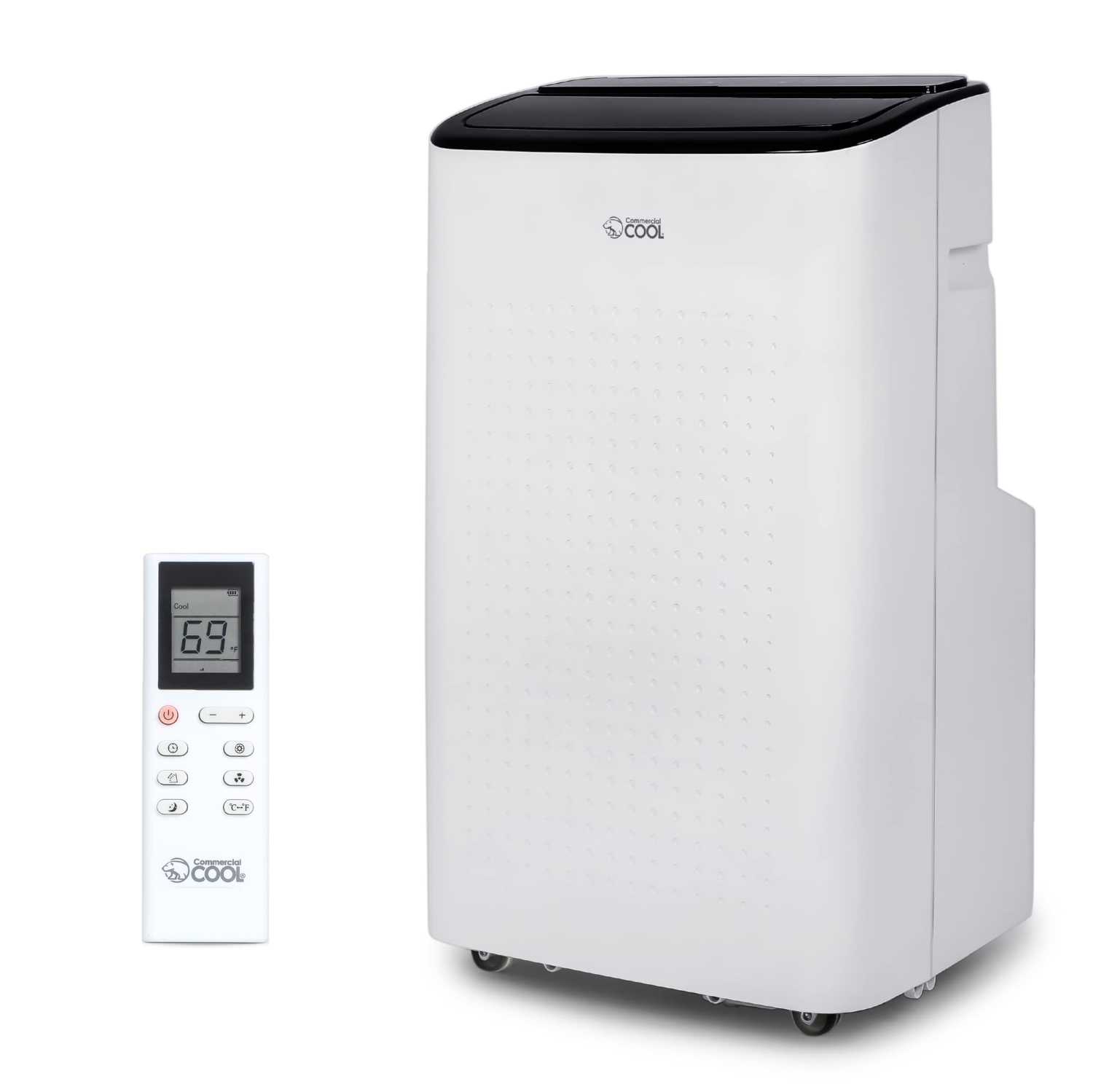 Commercial Cool Climatiseur portable 12 000 BTU Air Climating Unit avec déshumidificateur et ventilateur, l'unité AC refroidit jusqu'à 550 pieds