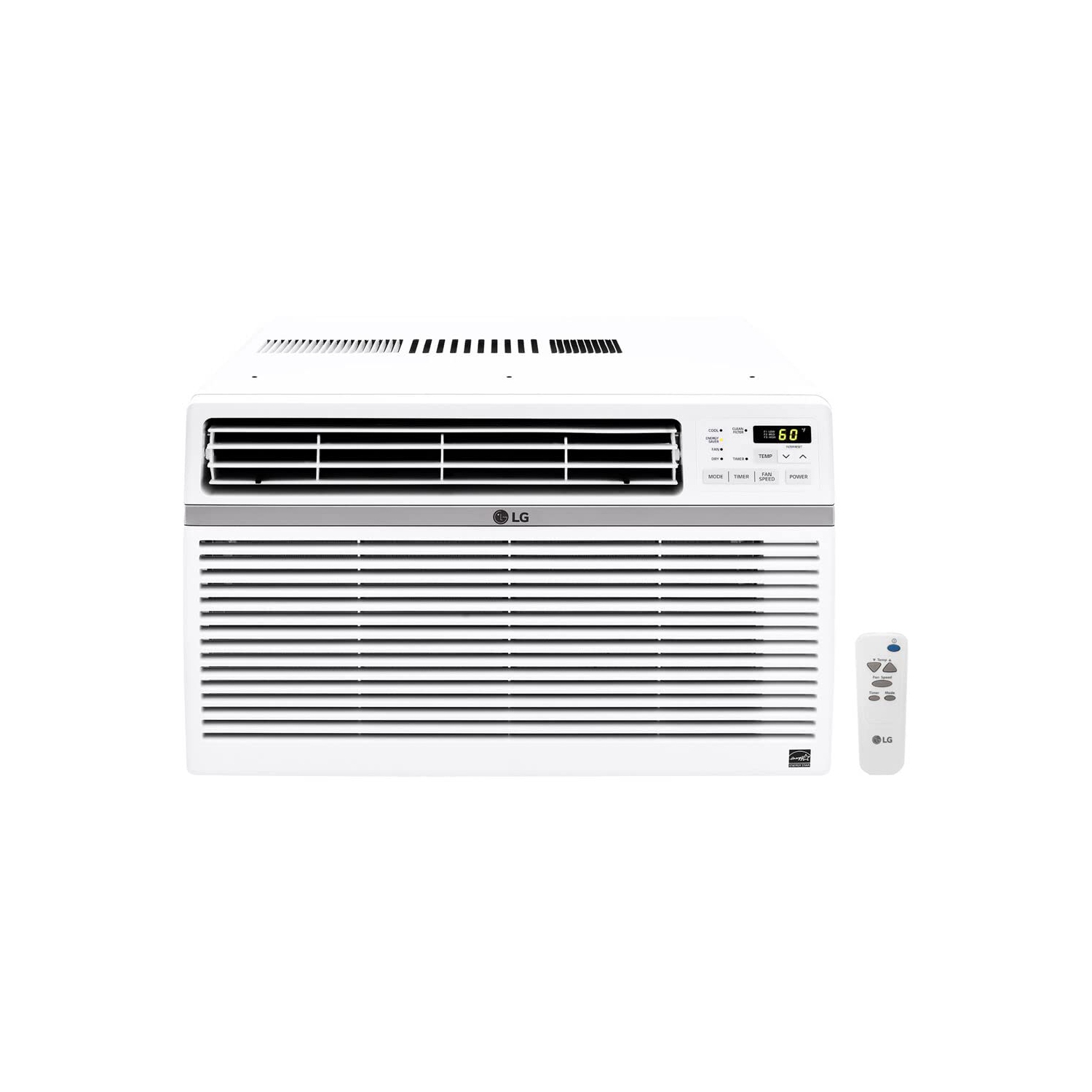 LG 10,000 BTU Window Air Conditioner, Cools 450 Sq.Ft. (18' x 25' Room Size), Quiet Operation, Electronic Control with Remote, 3 Cooling & Fan Speeds, ENERGY STAR®, Auto Restart, 1