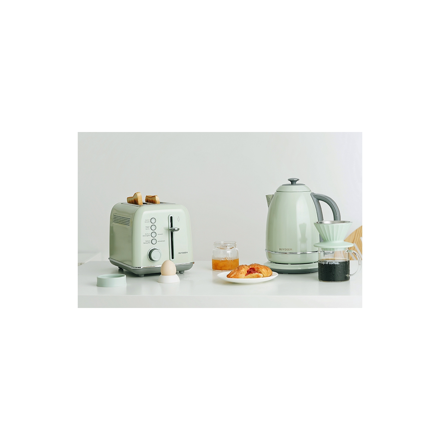 Ecuissede – Grille-pain à 2 tranches DT620, fentes extra larges, acier inoxydable rétro avec levier à soulèvement élevé, fonction bagel et muffin,