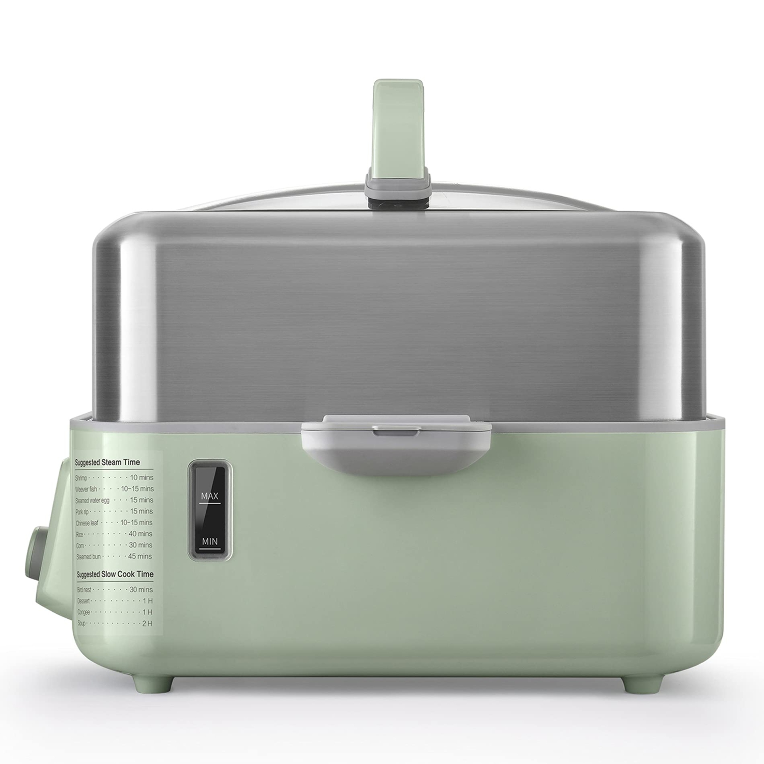 BUYDEEM G563 5-Quart Electric Food Steamer, One Touch Vegetable Steamer, Digital Multifunctional Steamer, Quick Steam in 60s, Stainless Steel Steamer