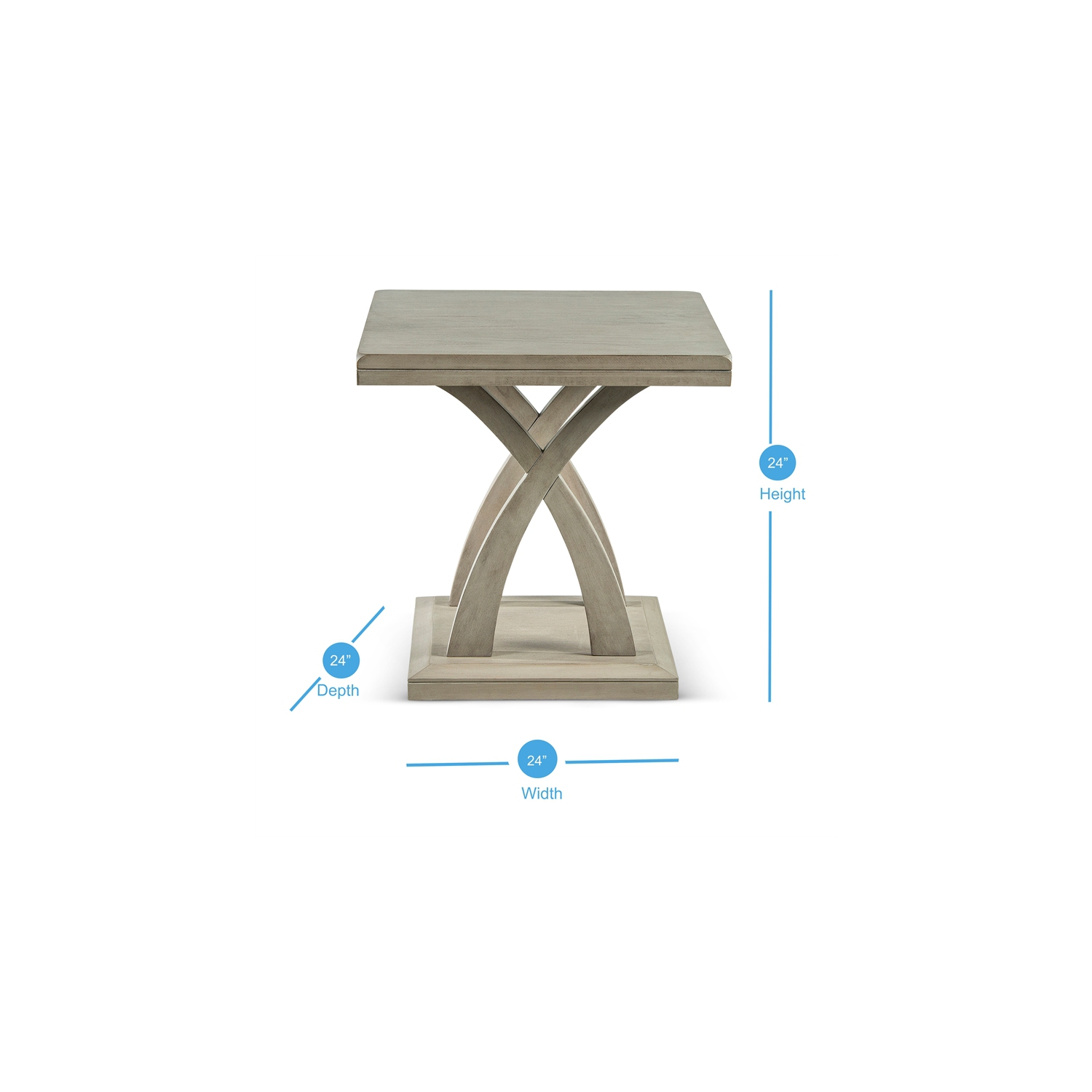 Steve Silver Jocelyn Gray Wood End Table