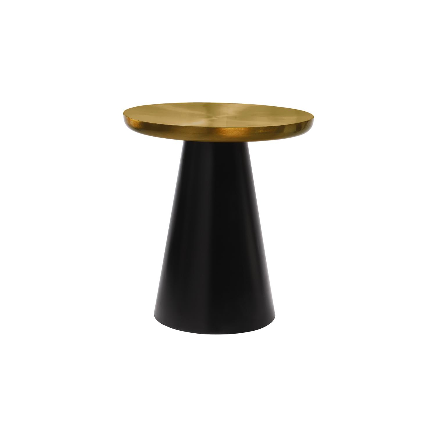 Table d’extrémité en métal brossé Martini de Meridian Furniture avec base noire mate