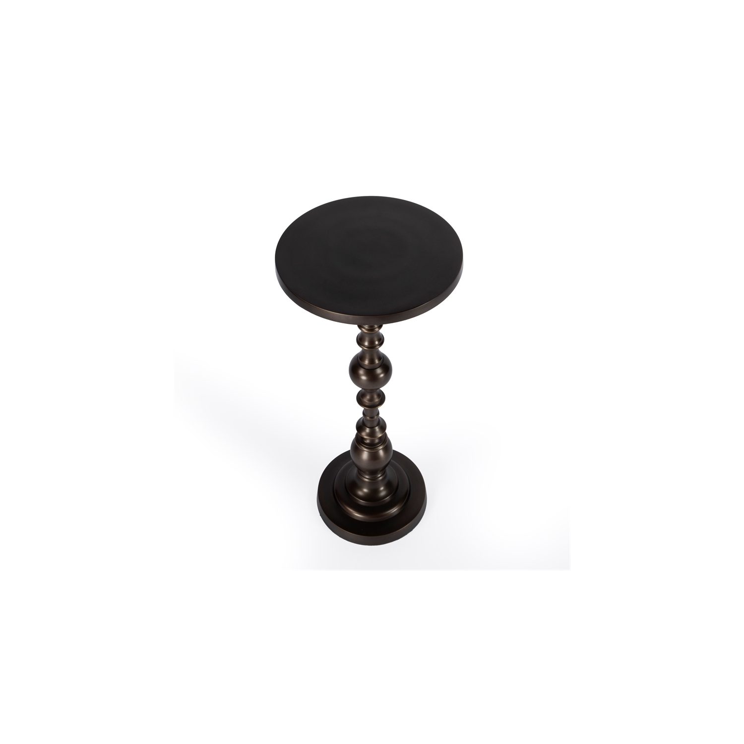 Butler Specialty Darien Round Bronze Aluminum Pedestal End Table