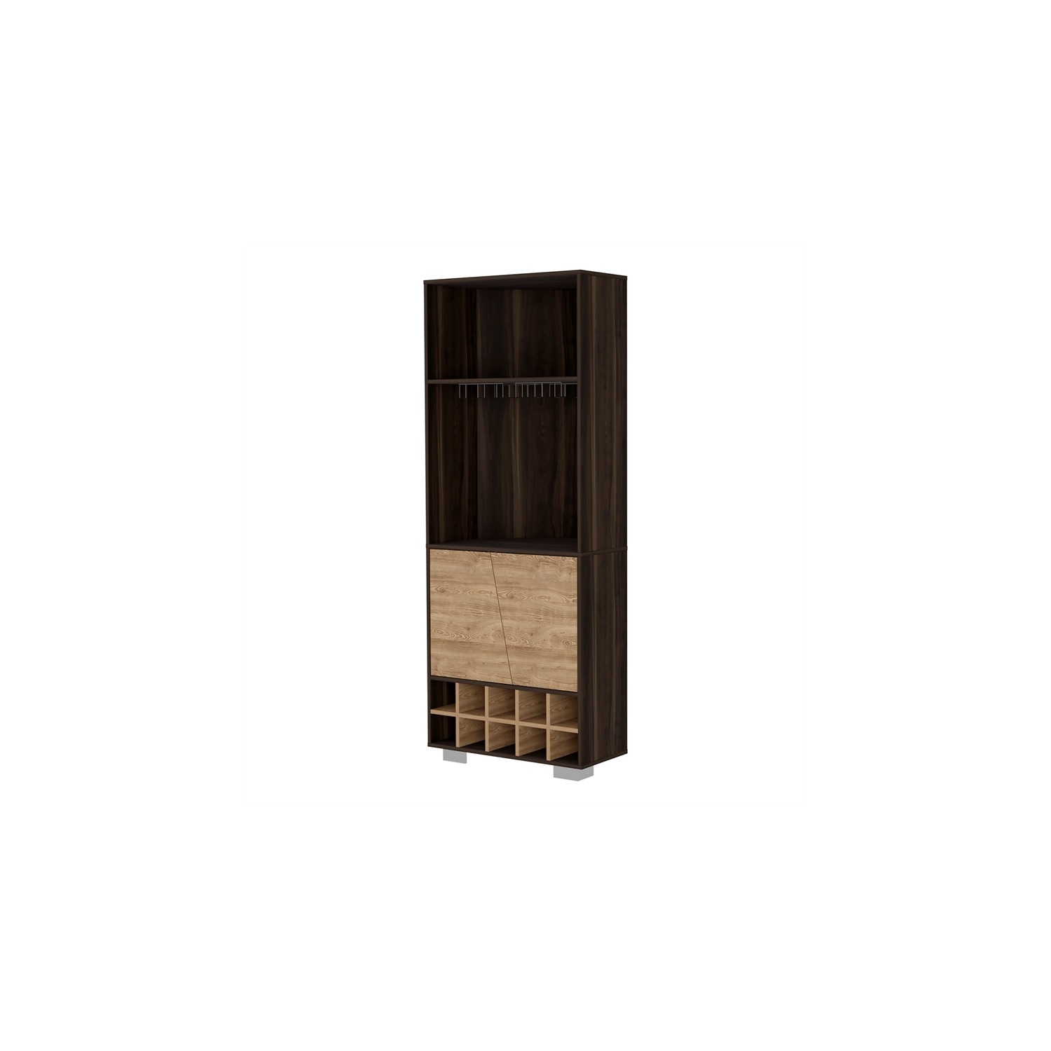 FM FURNITURE Bahamas Corner Bar Dark Oak / Pine Engineered Wood