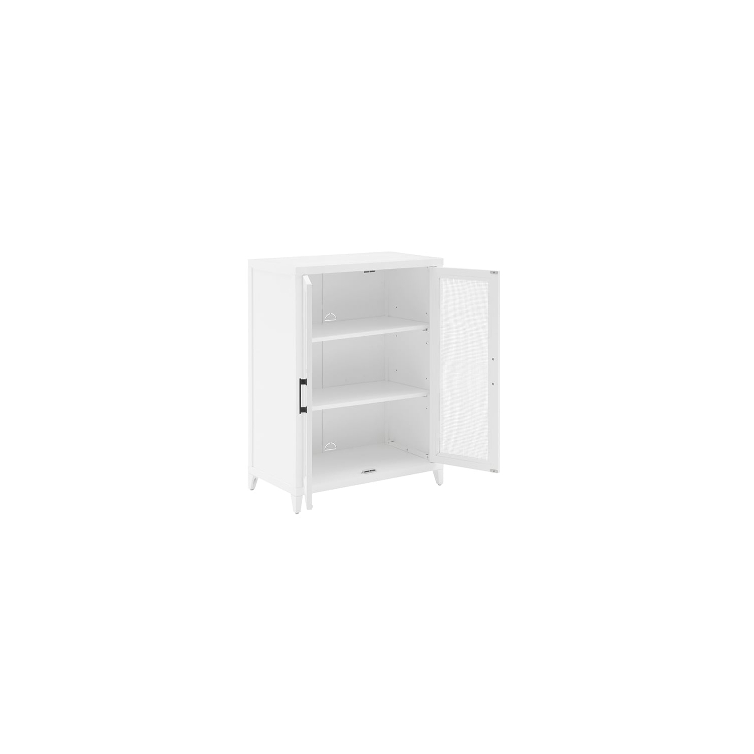 Crosley Furniture Milo 2-Door Modern Wood Storage Pantry in White