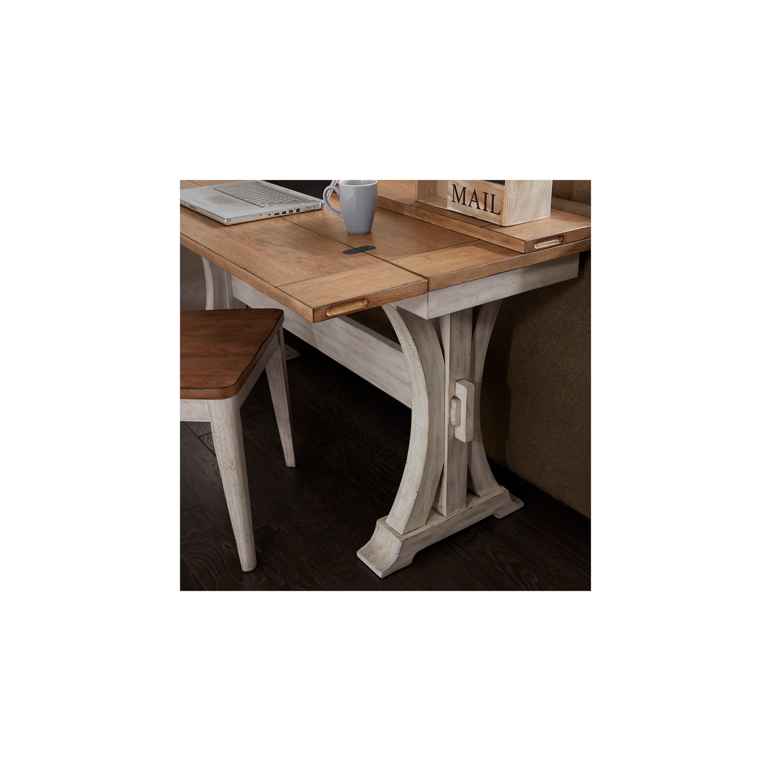 Pemberly Row Farmhouse Farmhouse Reimagined Flip Lid Sofa Table