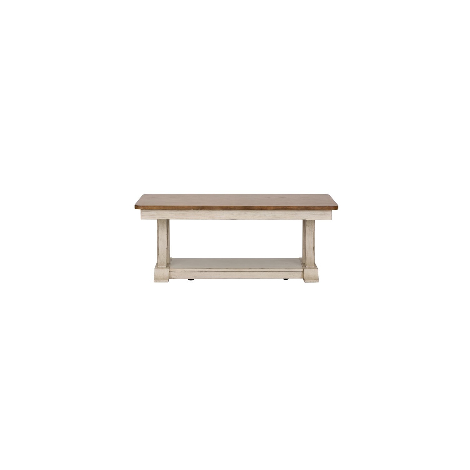 Farmhouse Reimagined White Rectangular Cocktail Table