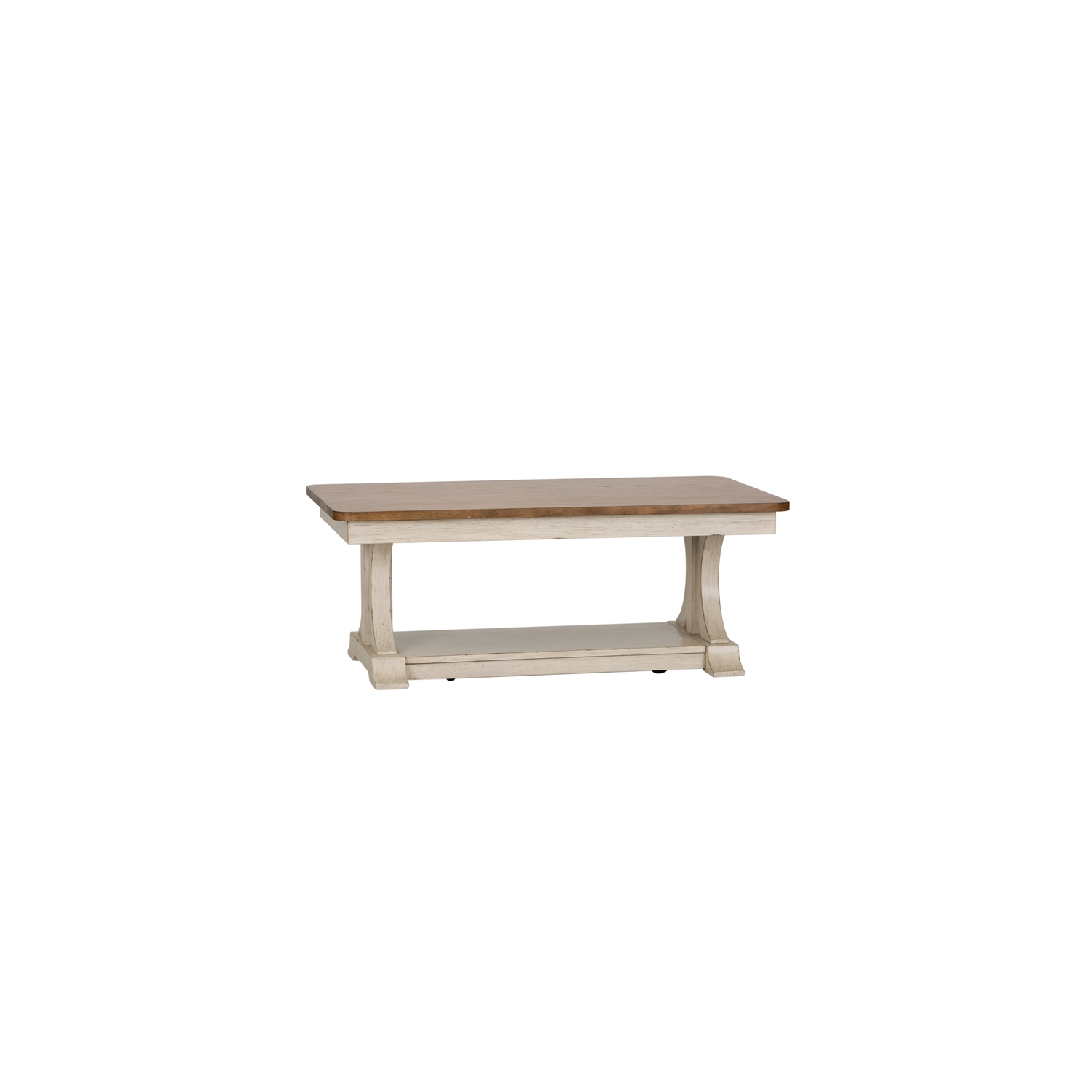 Farmhouse Reimagined White Rectangular Cocktail Table