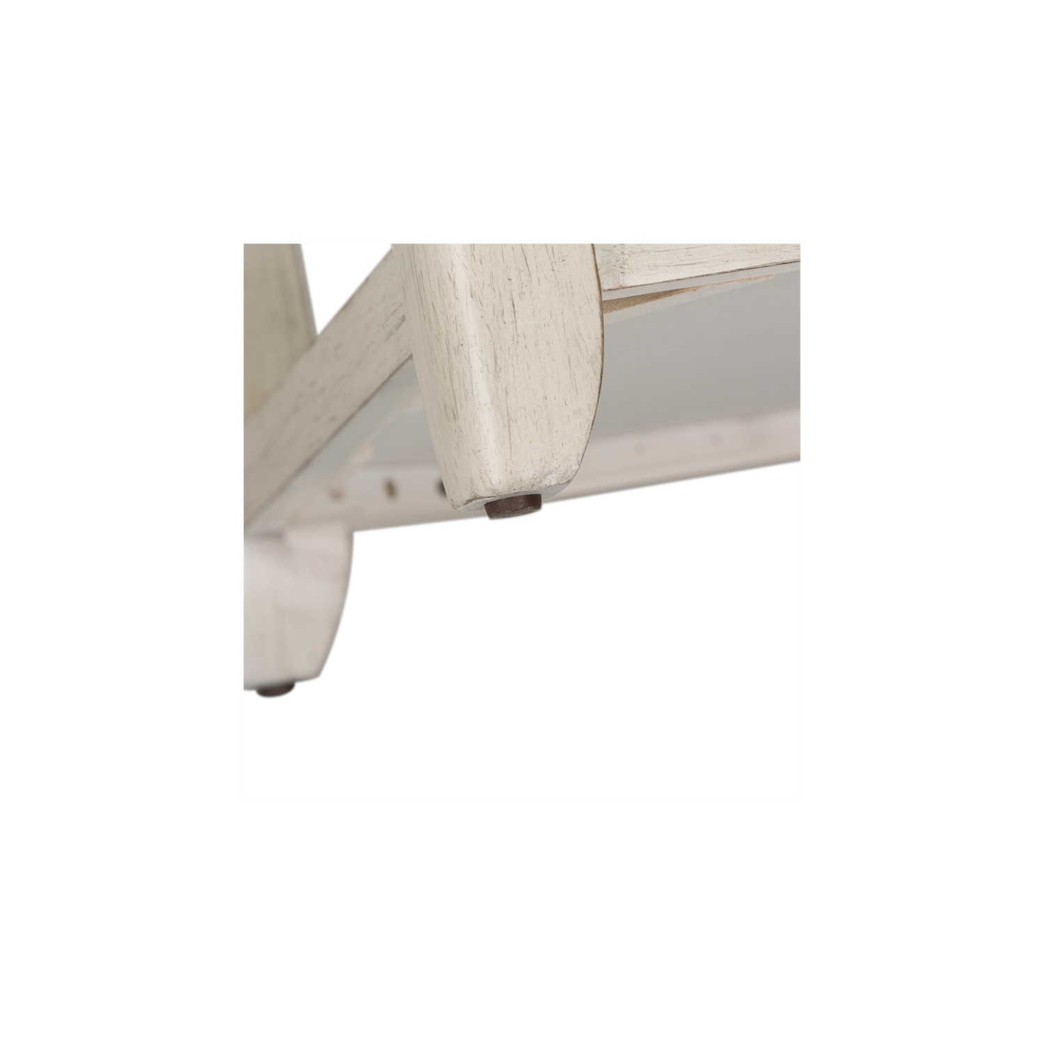 Farmhouse Reimagined White End Table with Basket