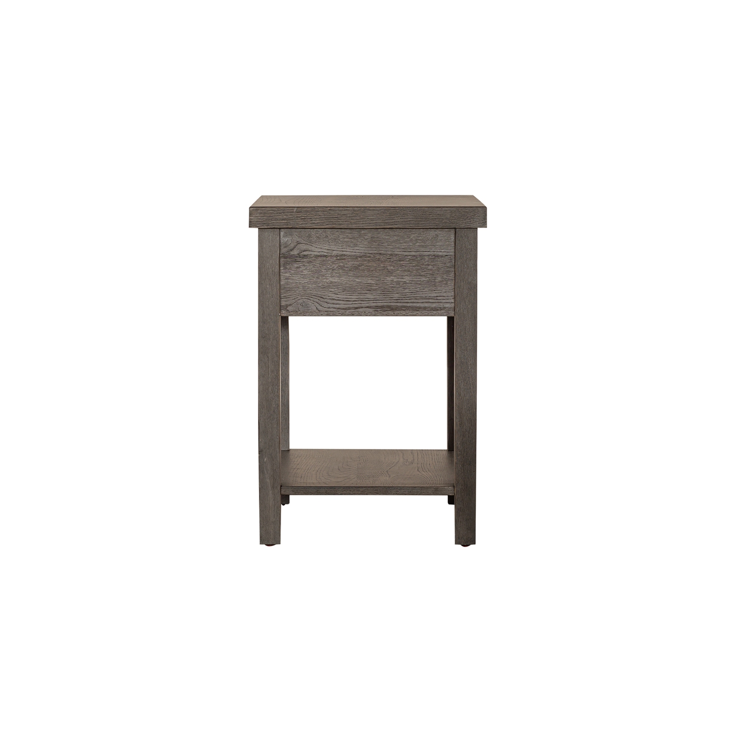 Modern Farmhouse Dark Gray Drawer Chair Side Table