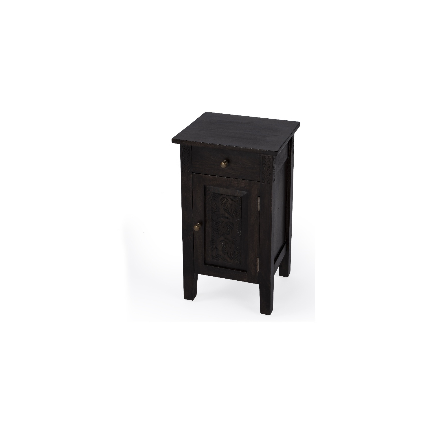 Butler Specialty Company Switra Solid Wood Accent Table - Dark Brown