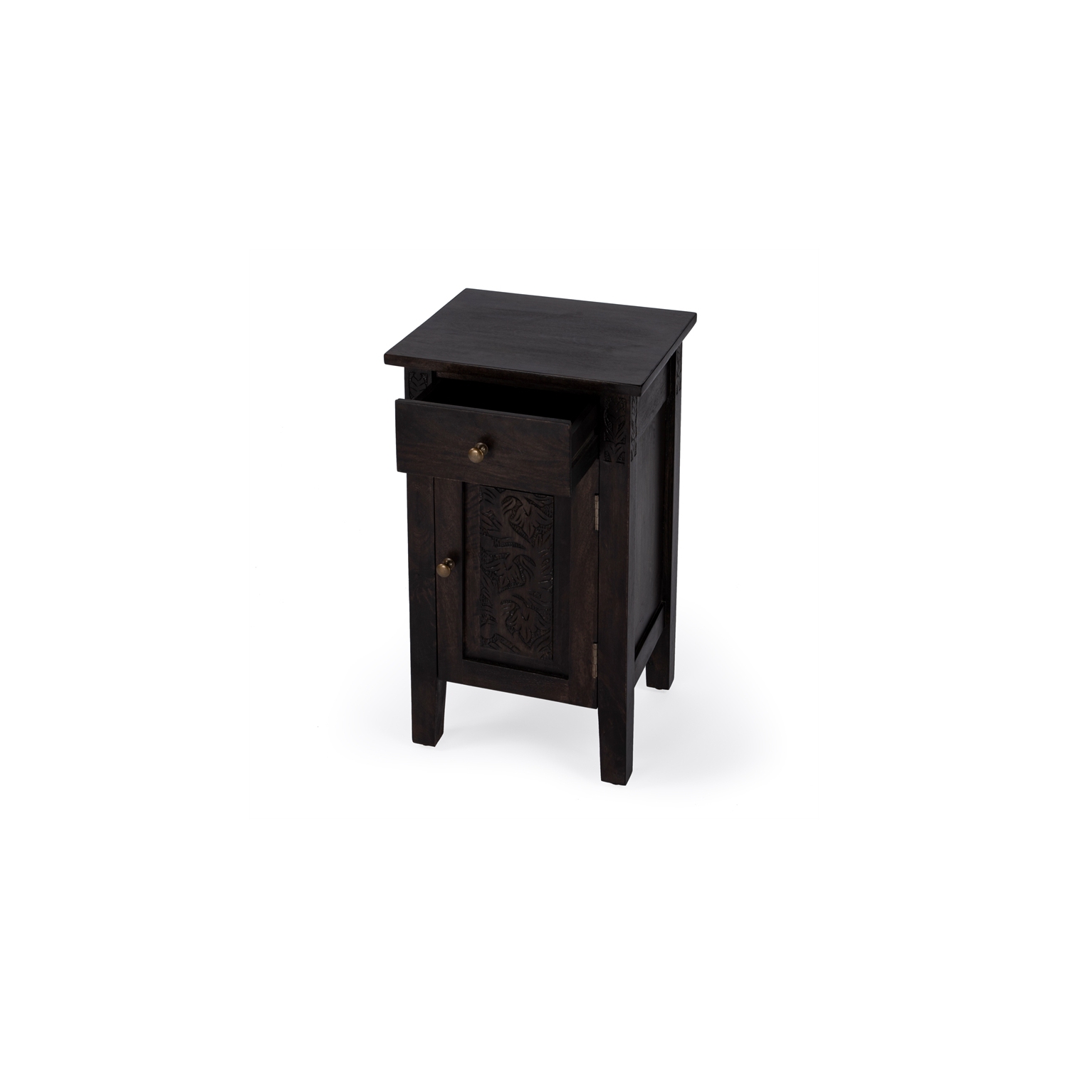 Butler Specialty Company Switra Solid Wood Accent Table - Dark Brown
