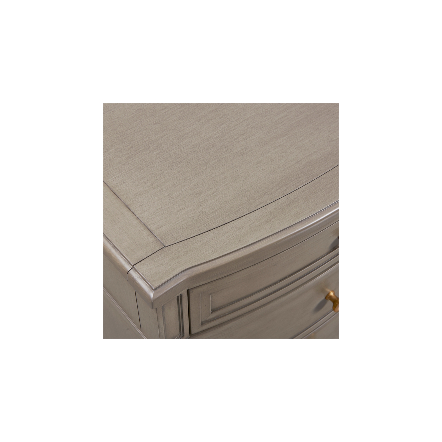 Jennifer Taylor Home Dauphin Gold Accent End Table Grey Cashmere