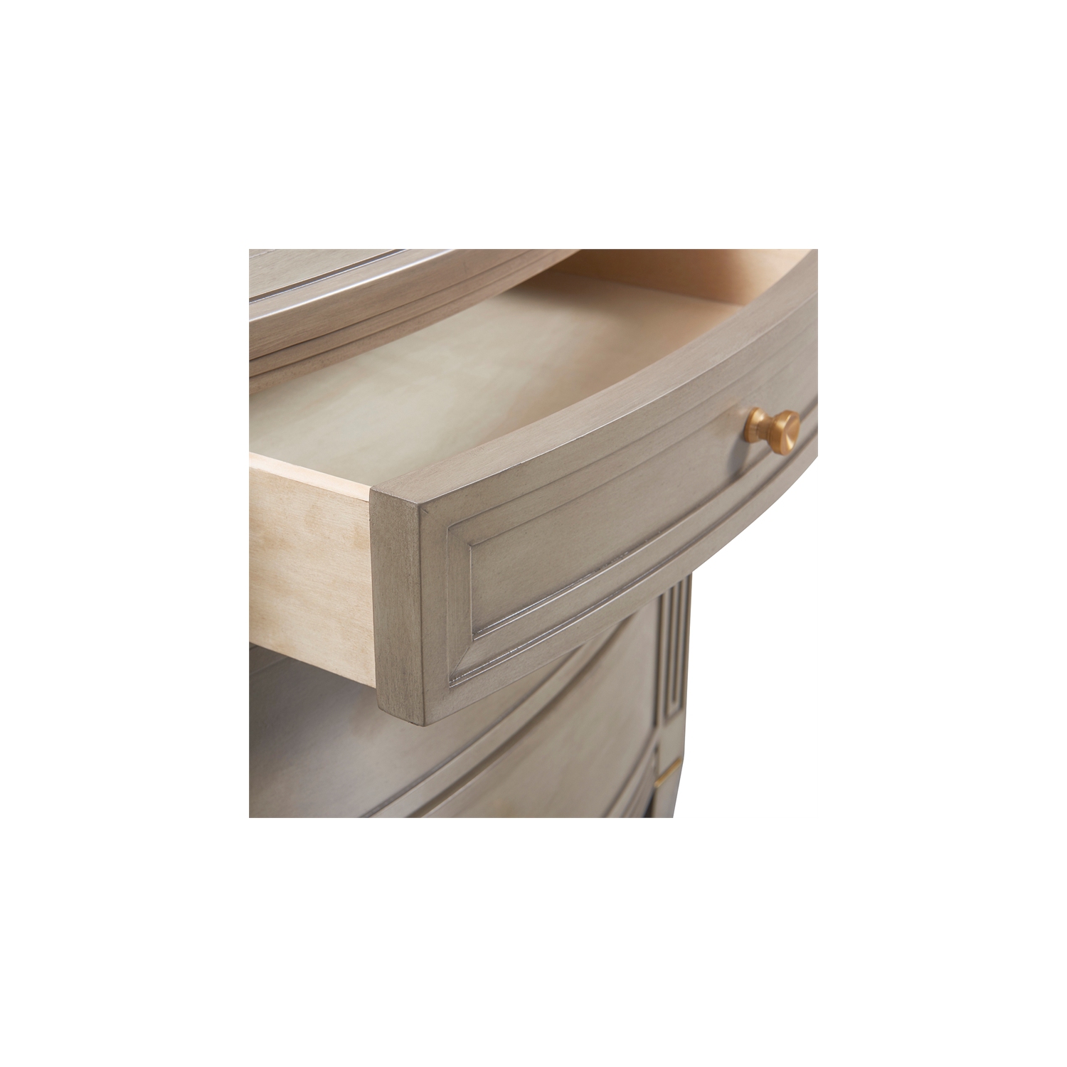 Jennifer Taylor Home Dauphin Gold Accent End Table Grey Cashmere