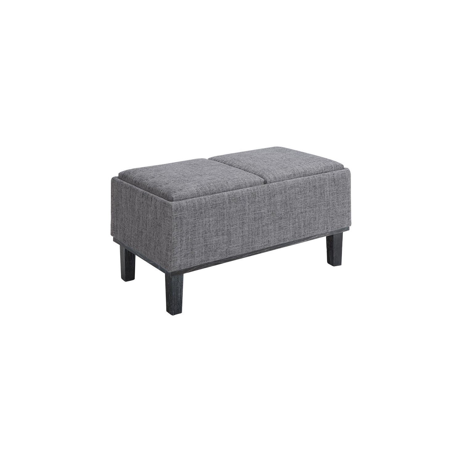 Convenience Concepts Designs4Comfort Brentwood Ottoman in Gray Linen Fabric