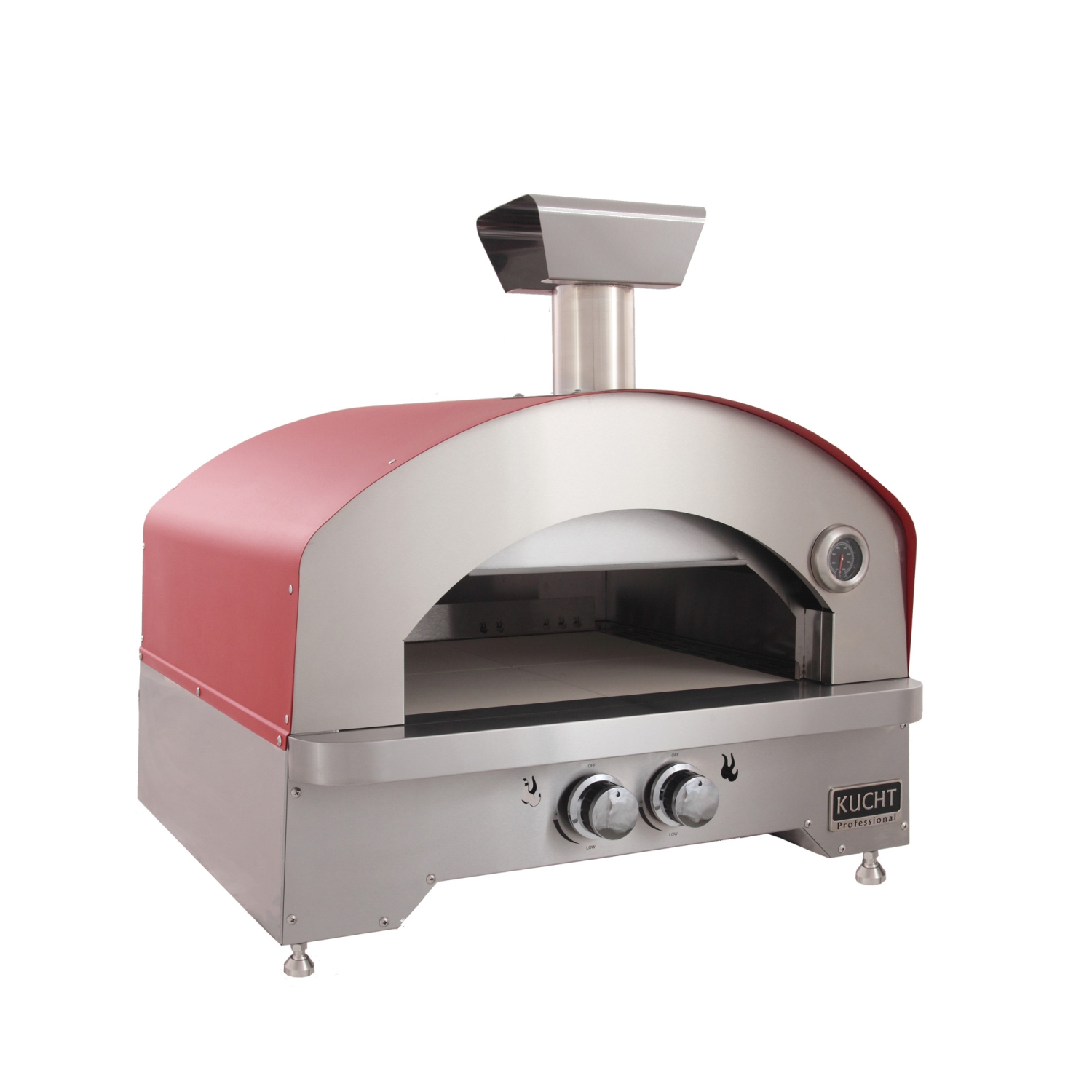 KUCHT Professional Outdoor Portable Propane Gas Pizza Oven in Red