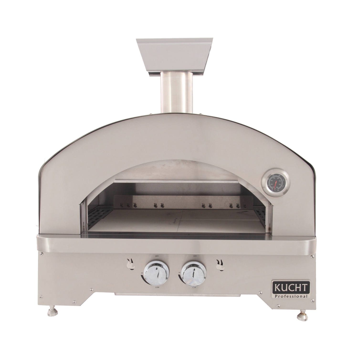 KUCHT Professional Outdoor Portable Propane Gas Pizza Oven in Stainless Steel