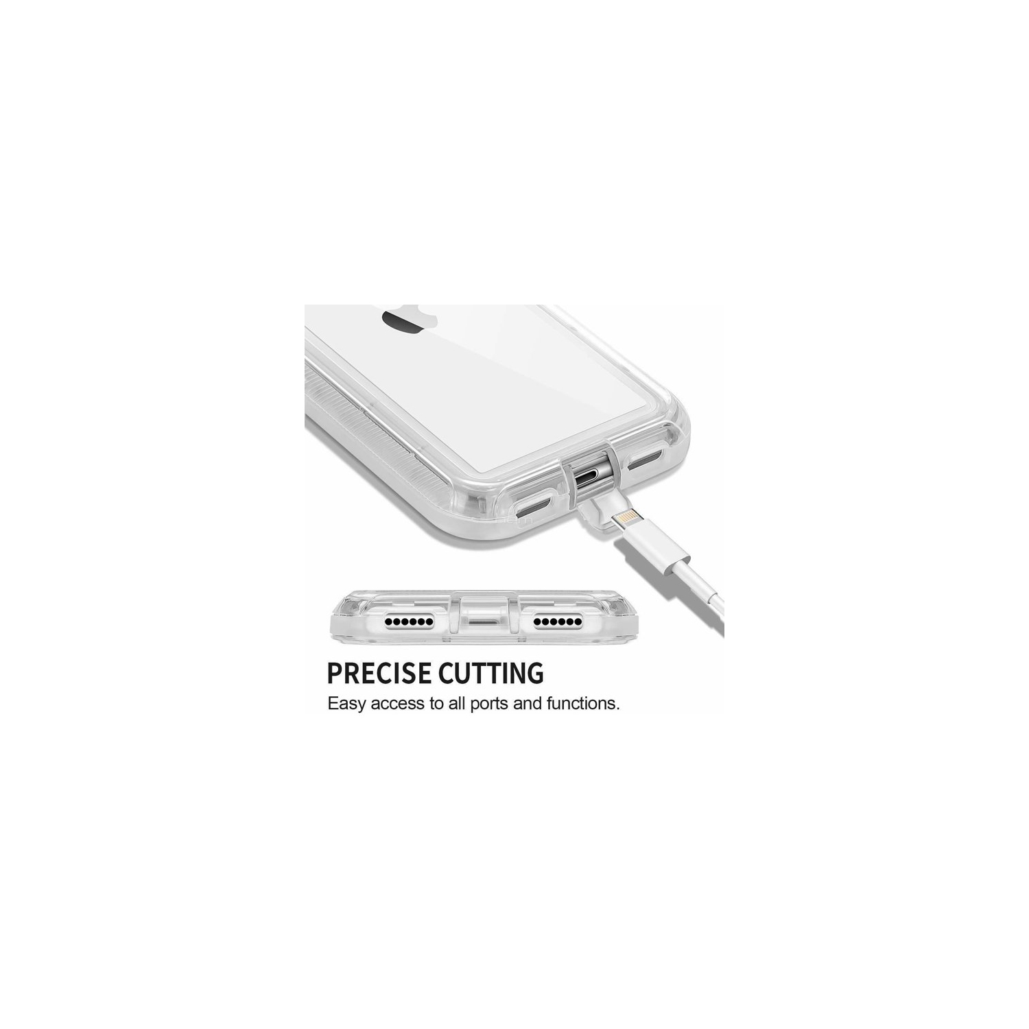 【CSmart】 Étui Coque rigide anti-chute triple 3 couches antichoc Heavy Duty Defender pour iPhone 14 Pro Max, Clear